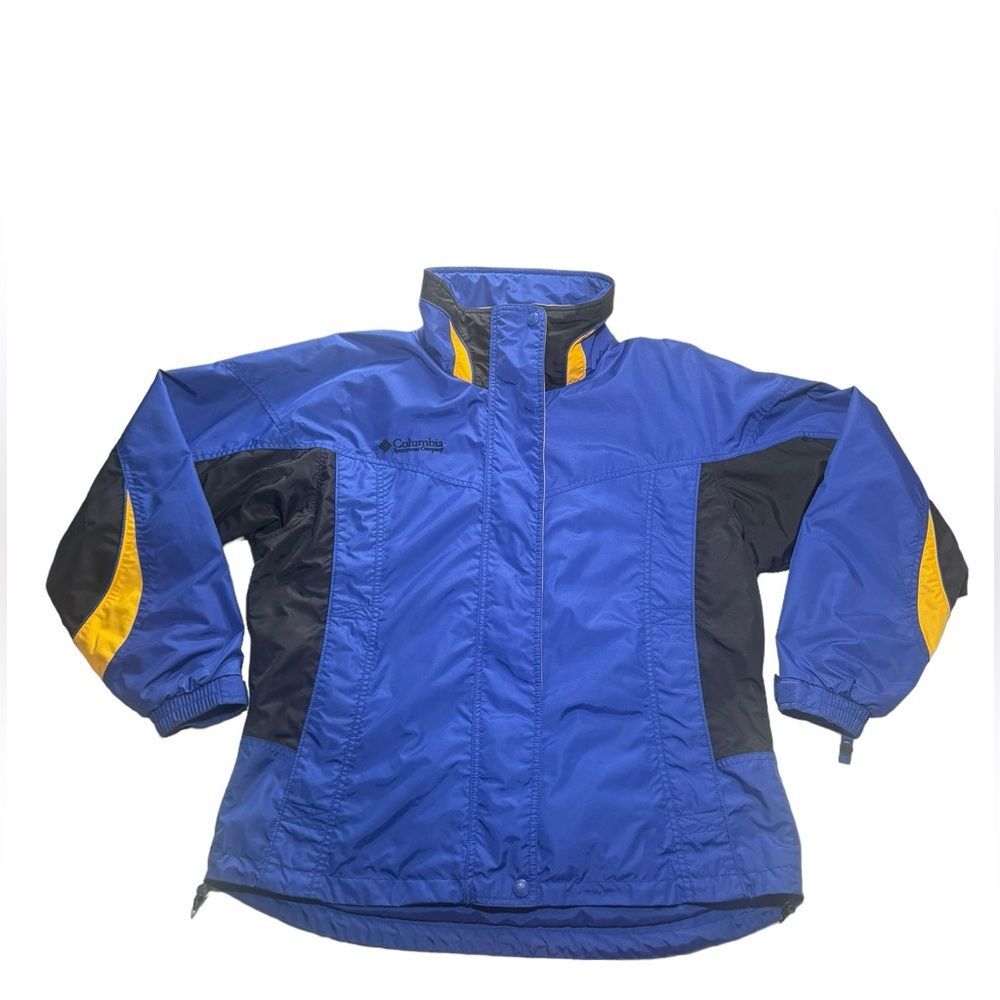 Columbia Vintage 90s Bugaboo Coat Jacket Woman’s Yellow Black Blue Size Large